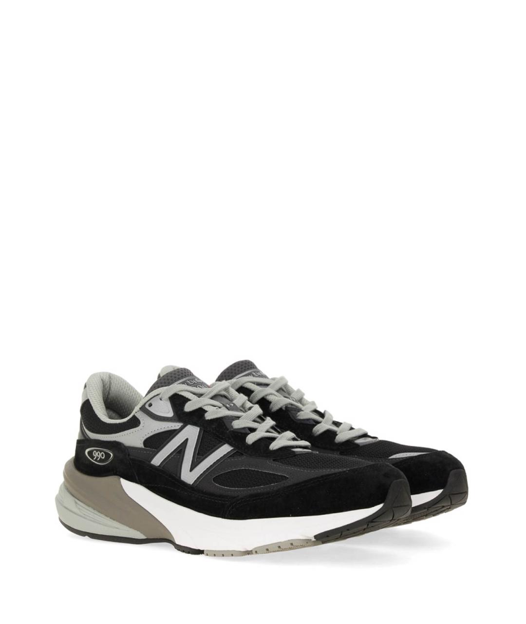 NEW BALANCE Черные текстильные низкие кроссовки / кеды, фото 2