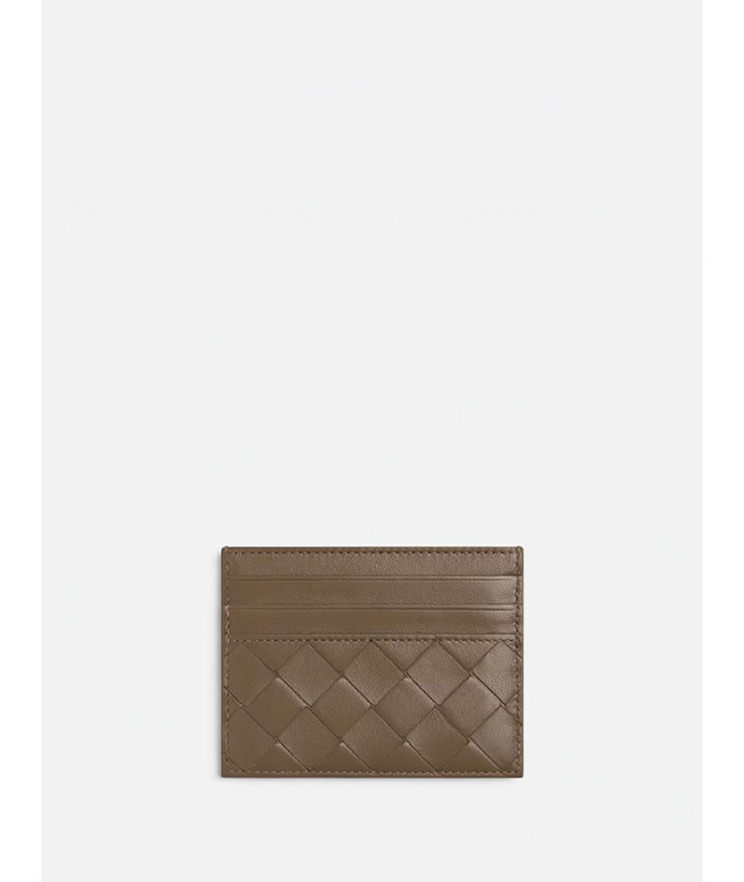 BOTTEGA VENETA Коричневый кожаный кардхолдер, фото 2