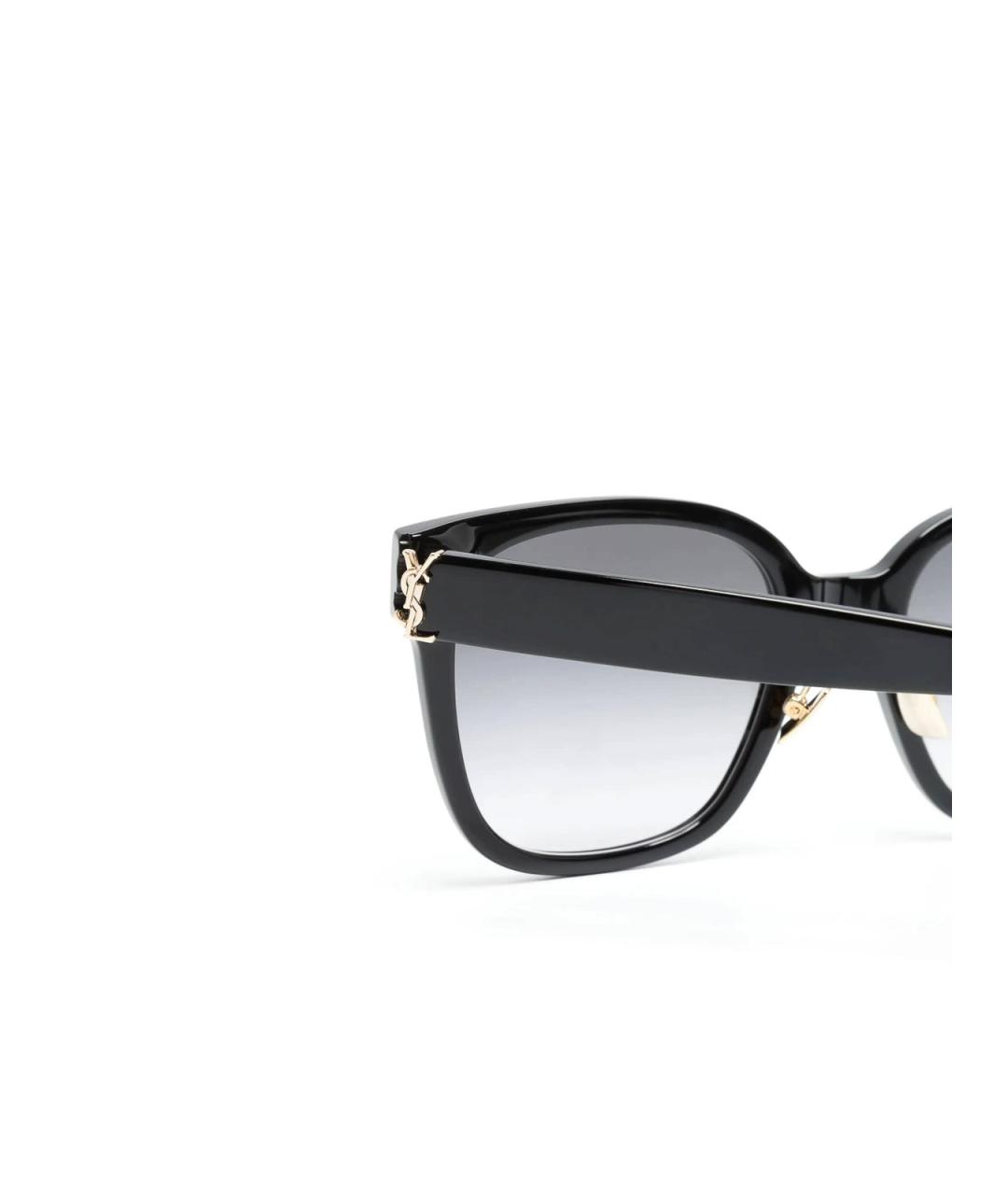SAINT LAURENT Черные пластиковые солнцезащитные очки, фото 3