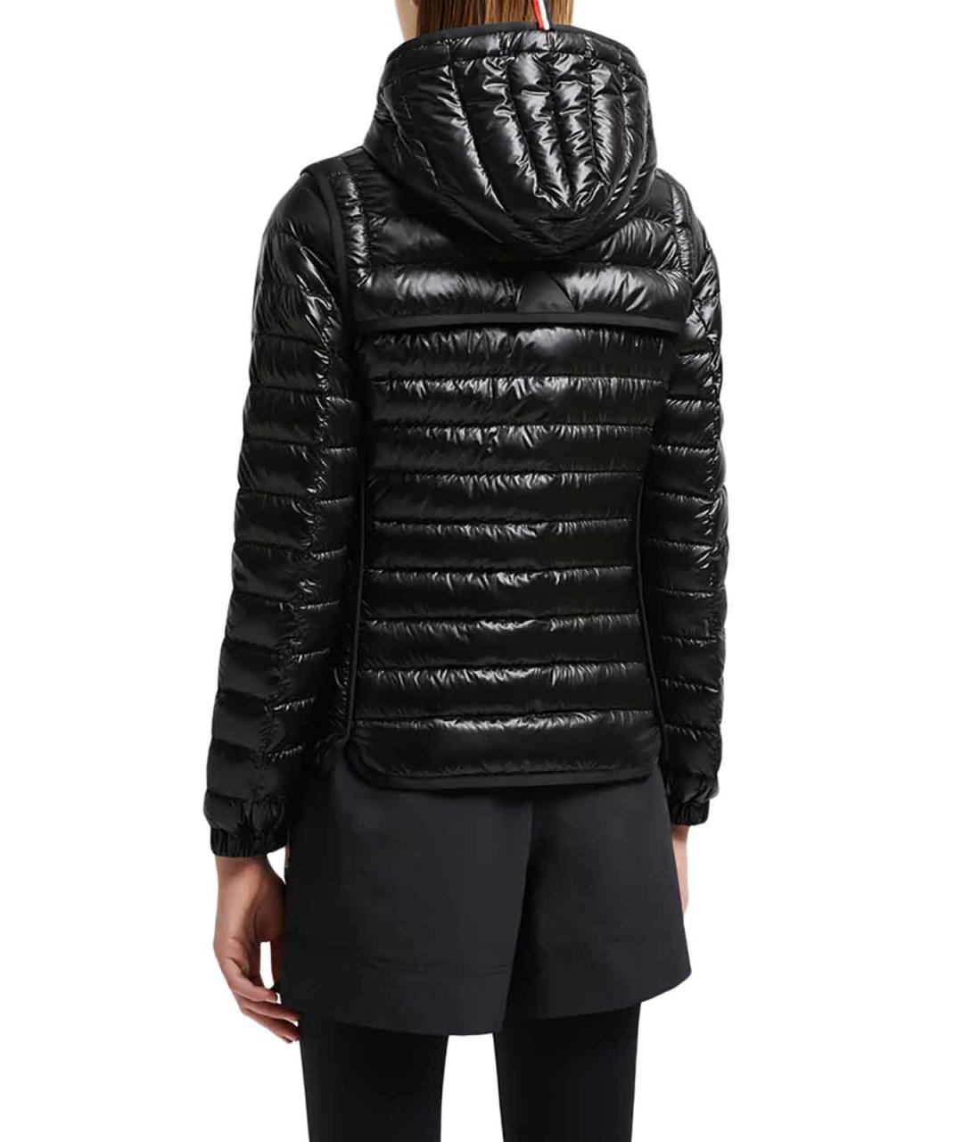 MONCLER Черный пуховик, фото 4