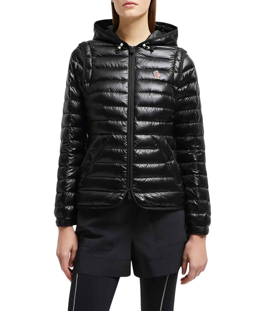 MONCLER Черный пуховик, фото 3