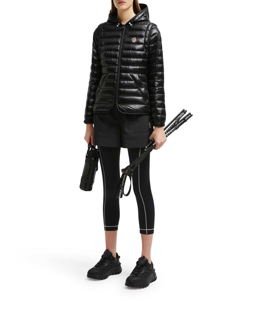 MONCLER Черный пуховик, фото 2