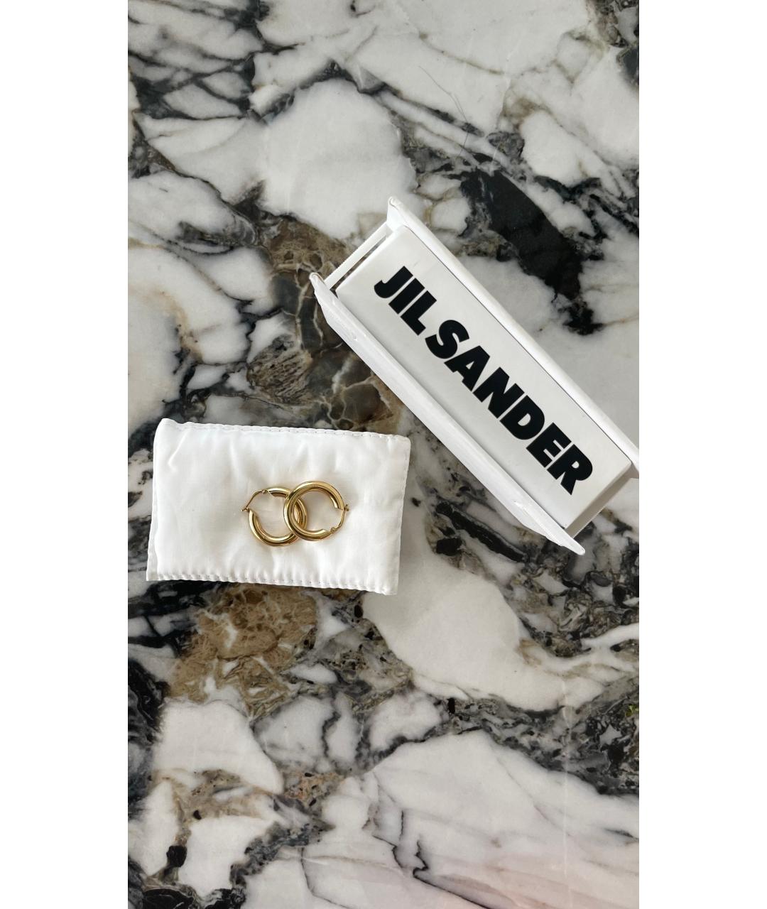 JIL SANDER Золотые серебряные серьги, фото 3