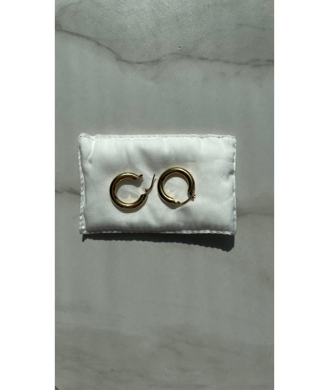 JIL SANDER Золотые серебряные серьги, фото 2