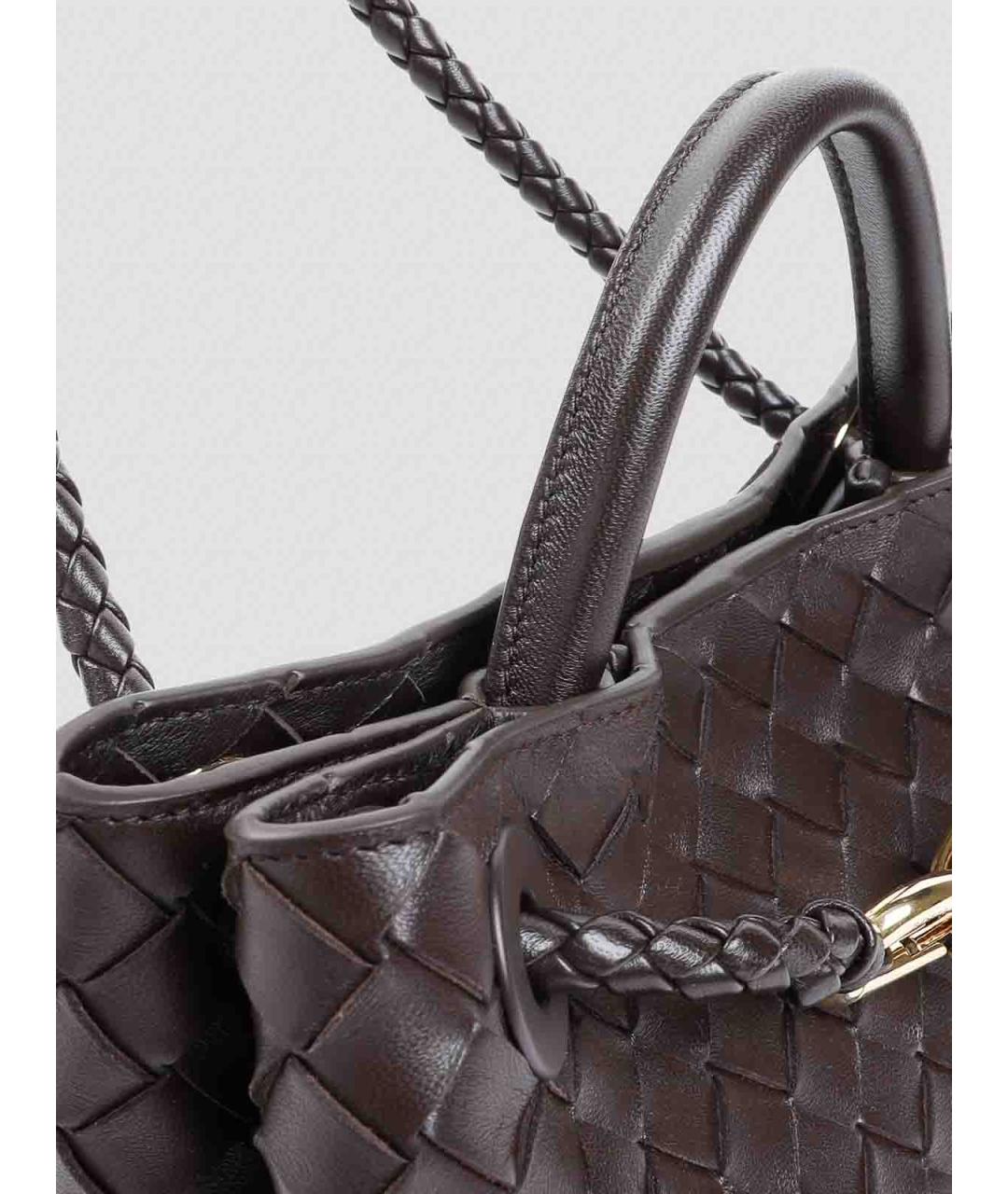 BOTTEGA VENETA Коричневая кожаная сумка тоут, фото 4