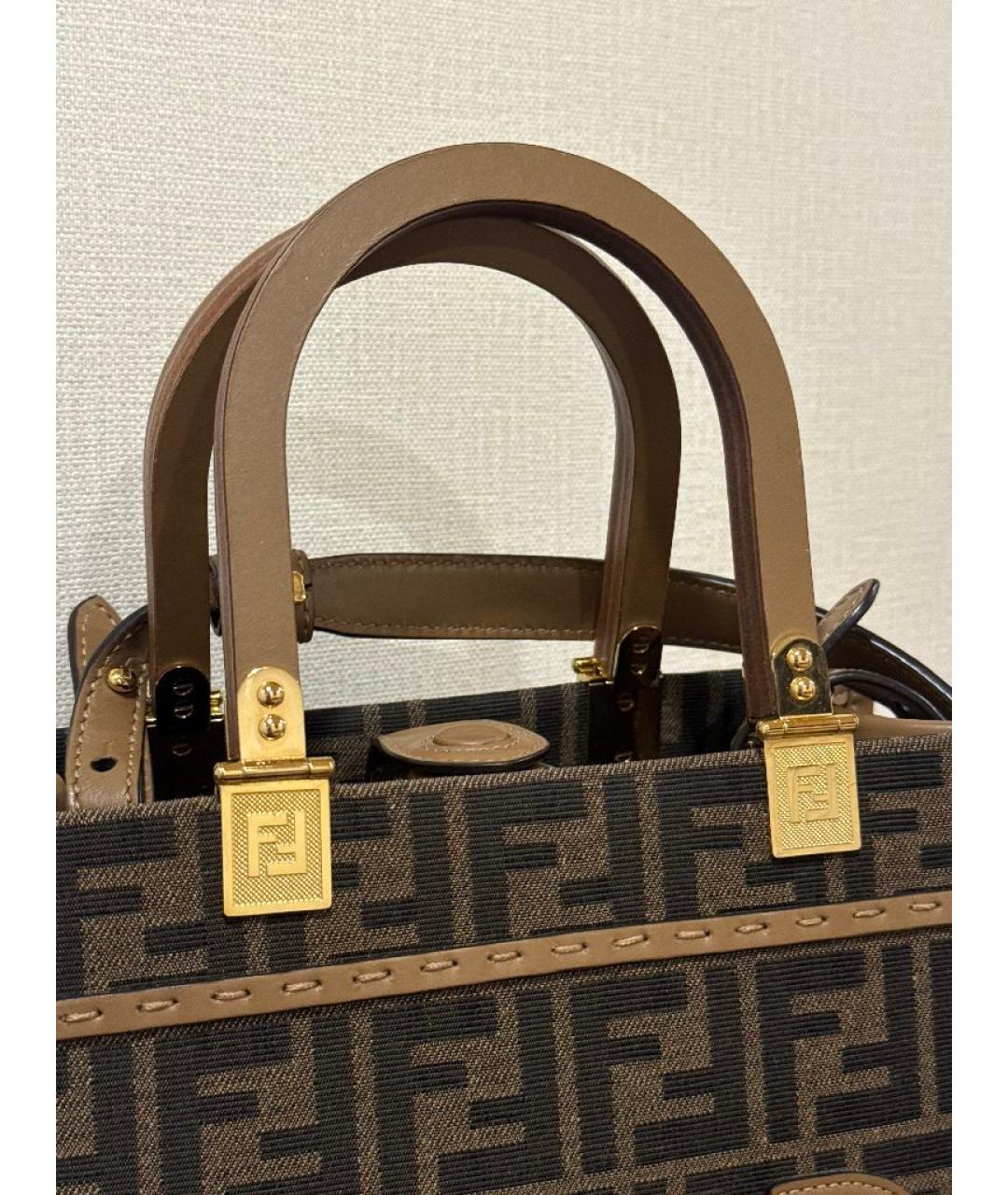 FENDI Коричневая сумка через плечо, фото 3