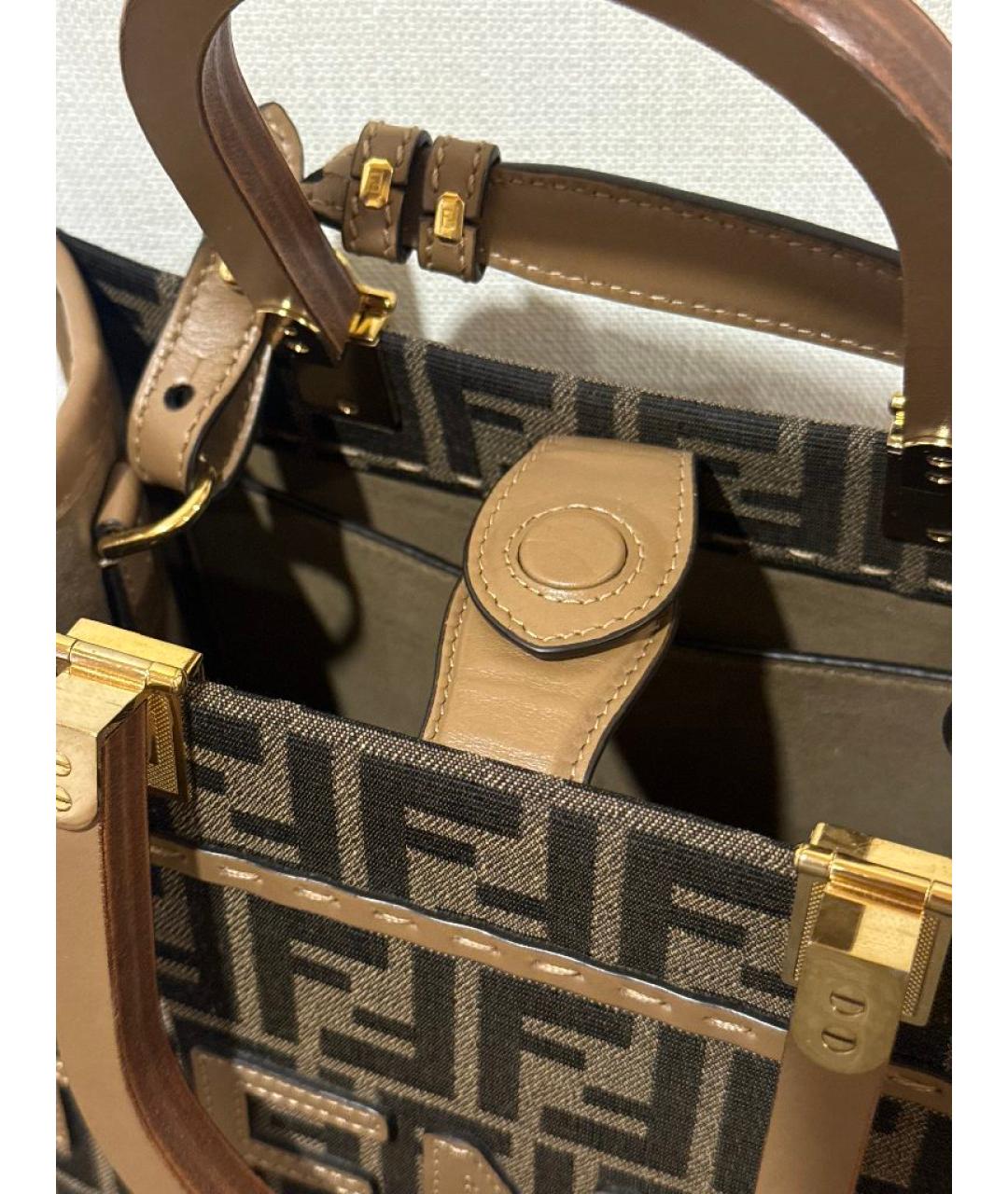 FENDI Коричневая сумка через плечо, фото 4