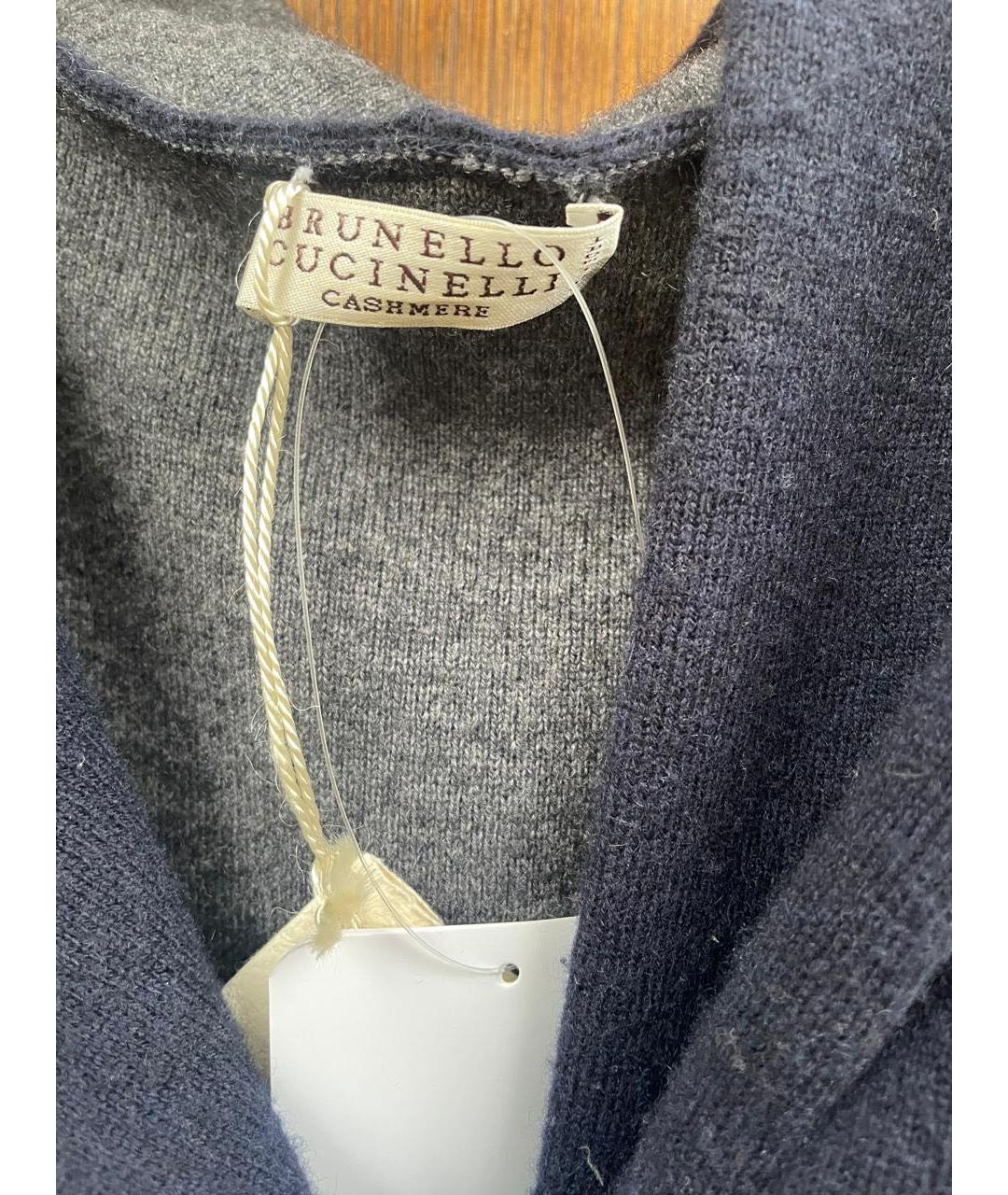 BRUNELLO CUCINELLI Темно-синяя кашемировая парка, фото 3