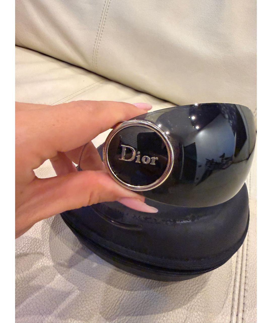 CHRISTIAN DIOR Черные пластиковые солнцезащитные очки, фото 2