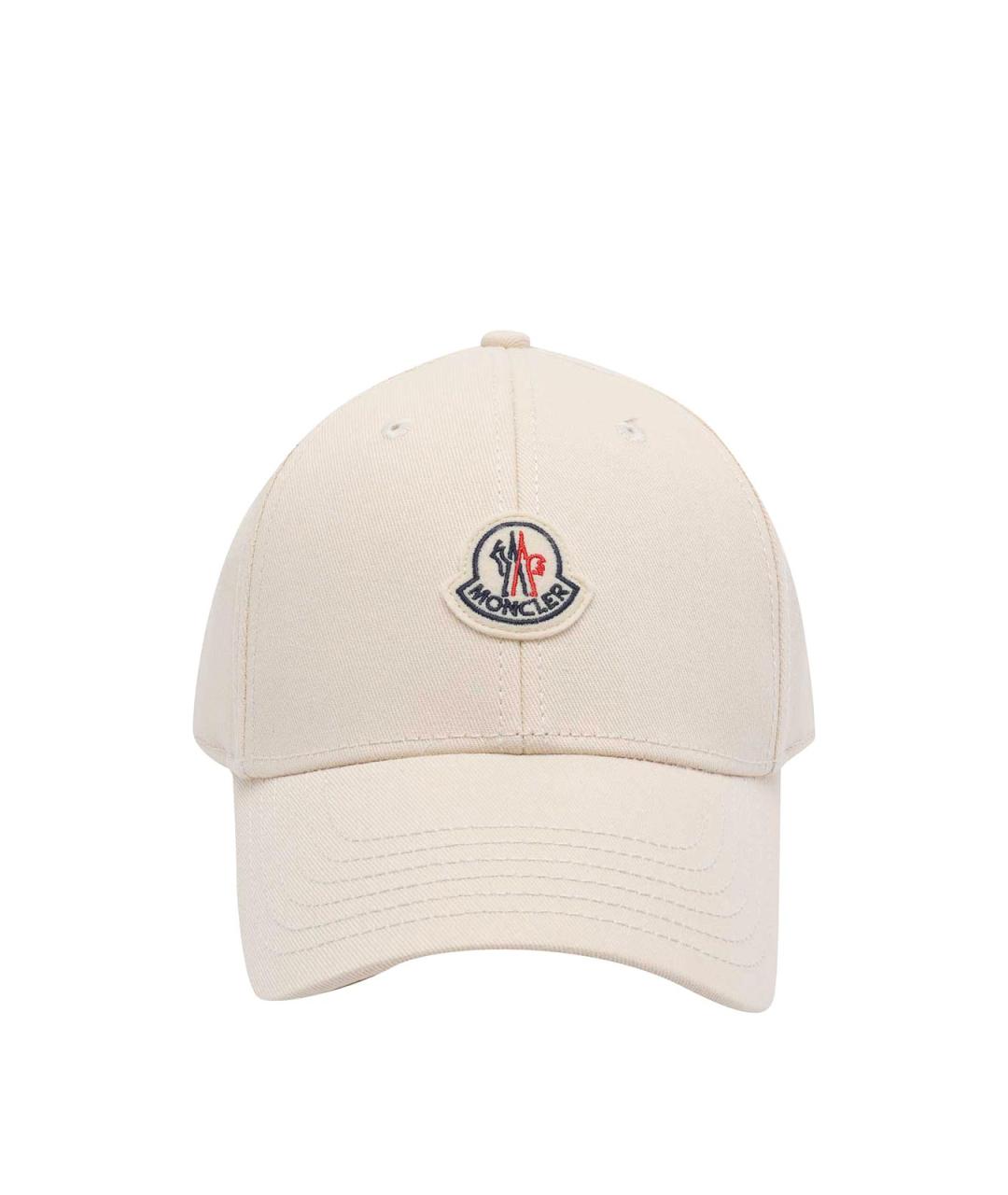 MONCLER Бежевая хлопковая кепка/бейсболка, фото 1