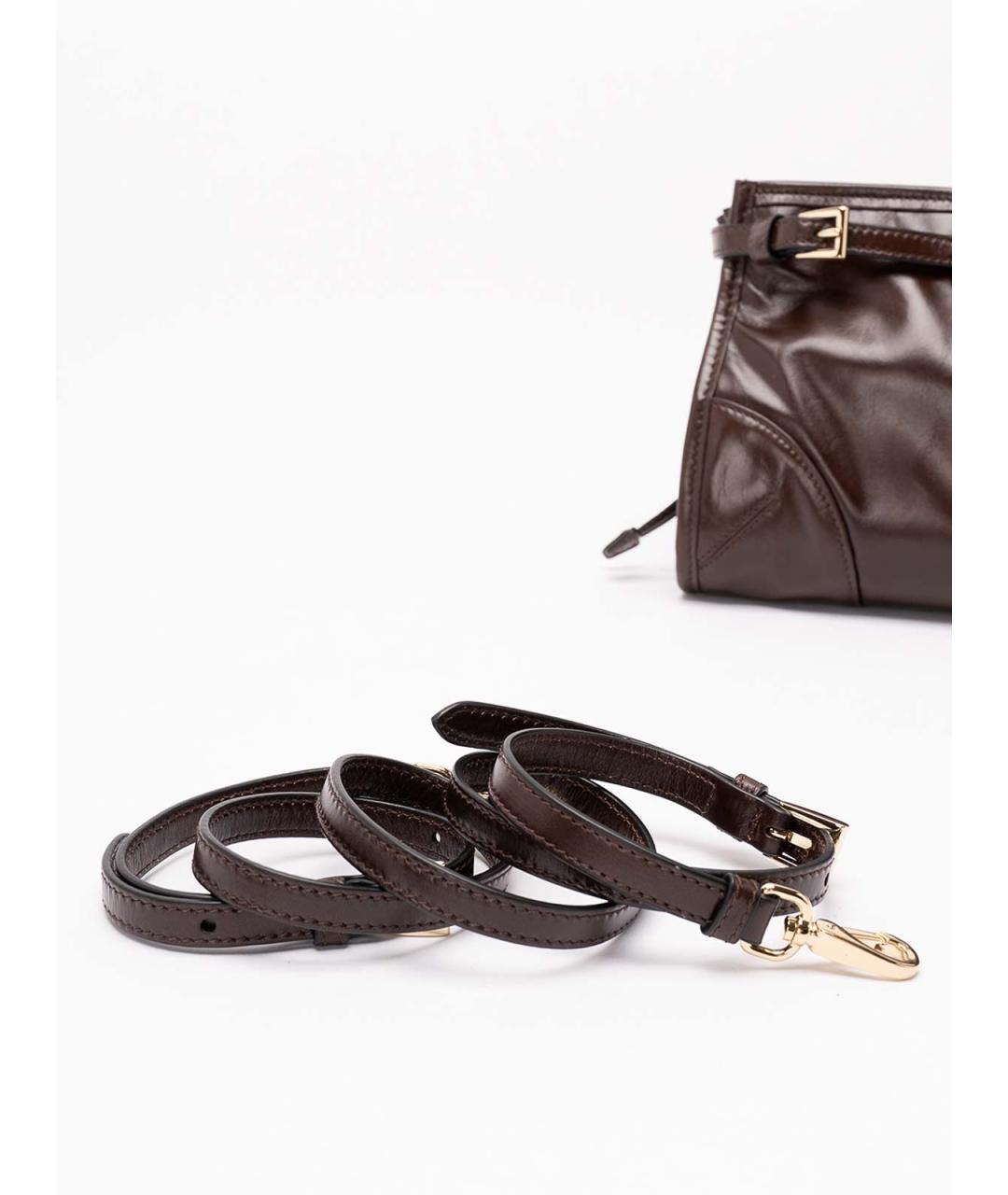 PRADA Коричневая кожаная сумка тоут, фото 4