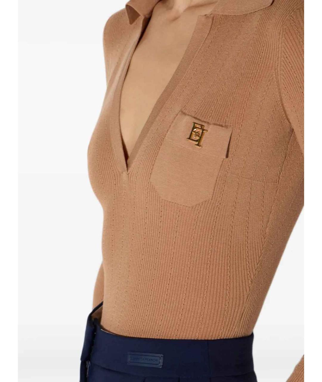 ELISABETTA FRANCHI Бежевое боди, фото 4