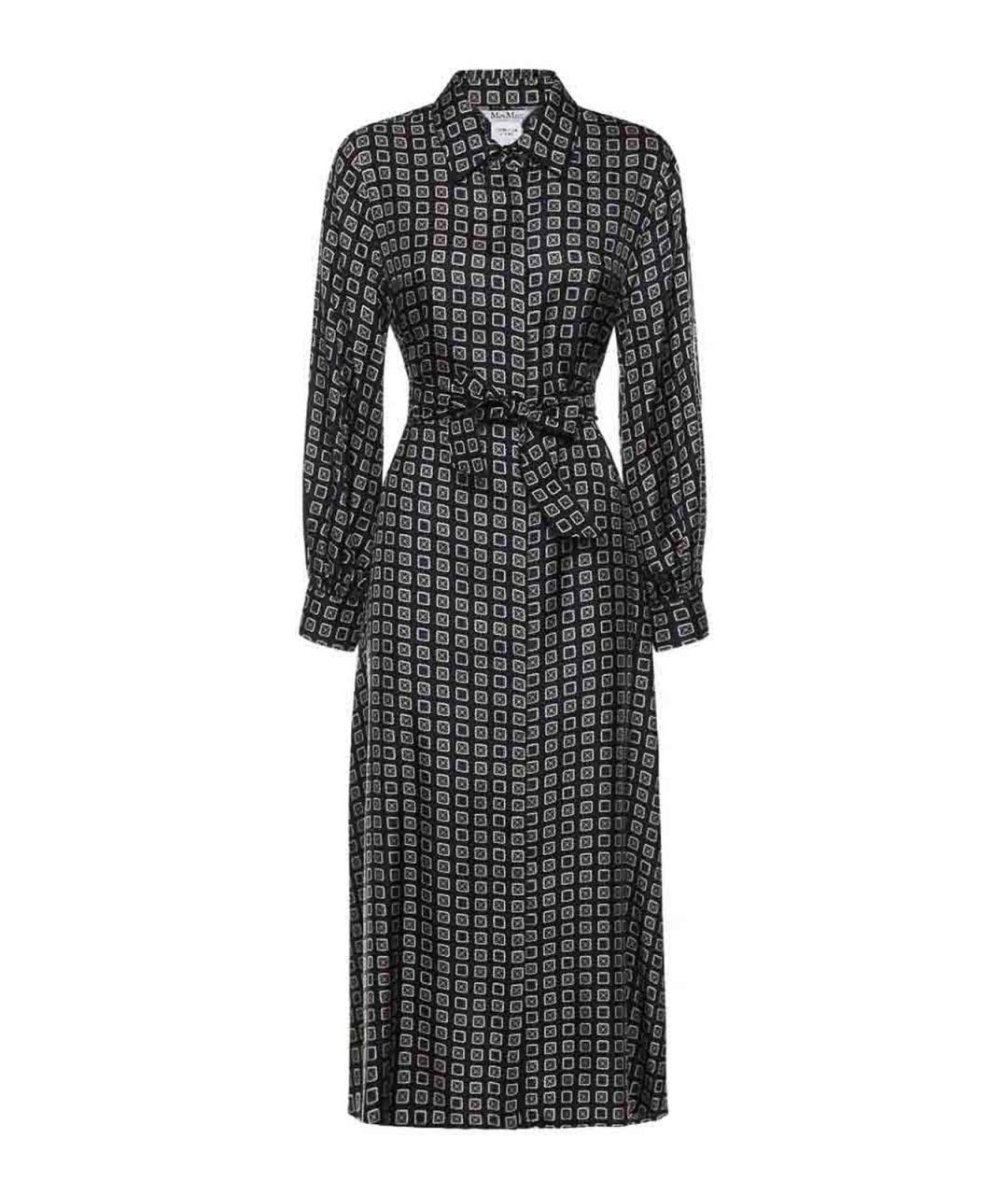 MAX MARA Темно-синее вискозное повседневное платье, фото 1