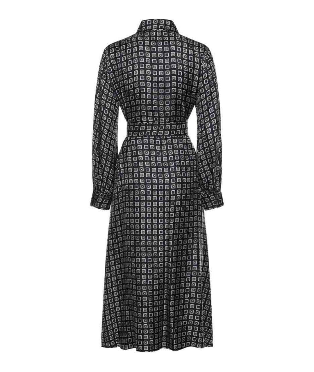 MAX MARA Темно-синее вискозное повседневное платье, фото 2