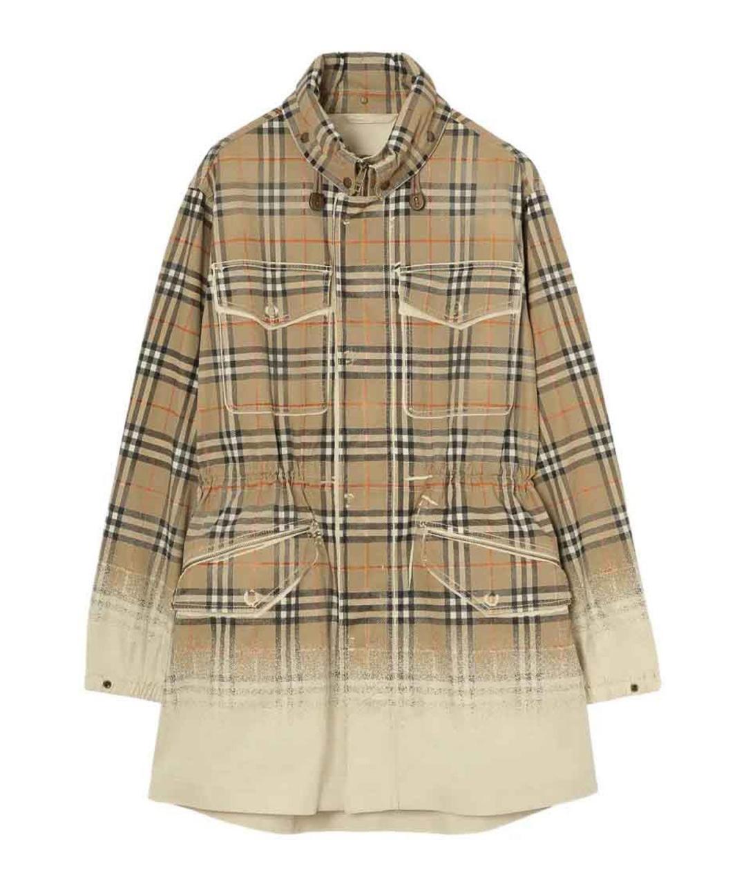 BURBERRY Бежевая хлопковая куртка, фото 2