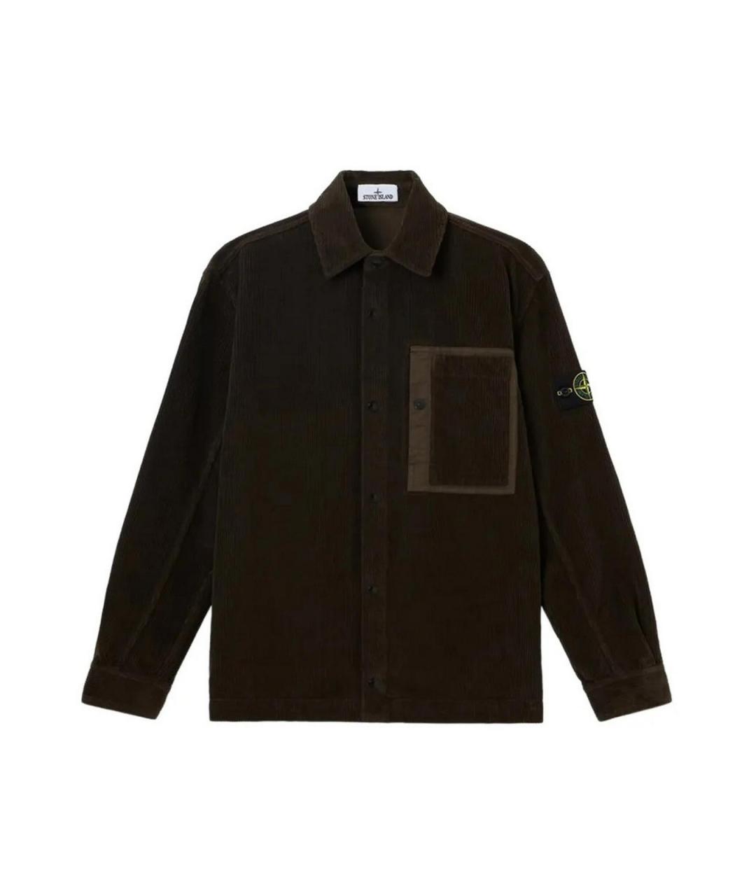 STONE ISLAND Коричневая кэжуал рубашка, фото 1