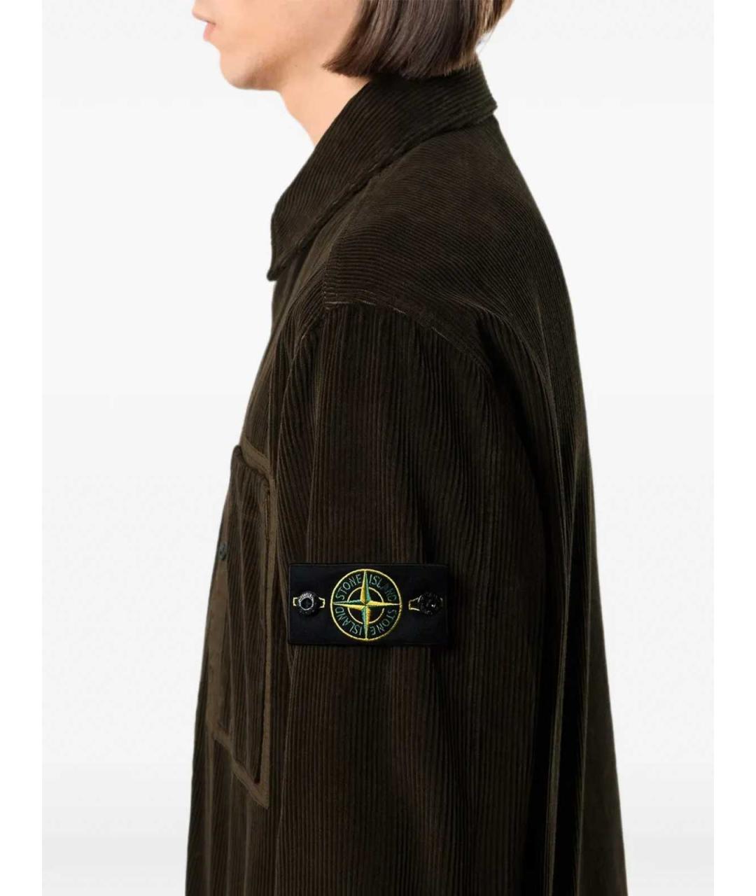 STONE ISLAND Коричневая кэжуал рубашка, фото 7