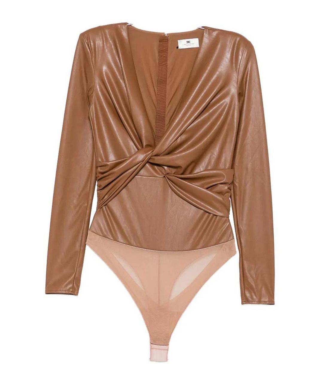 ELISABETTA FRANCHI Коричневое боди, фото 1