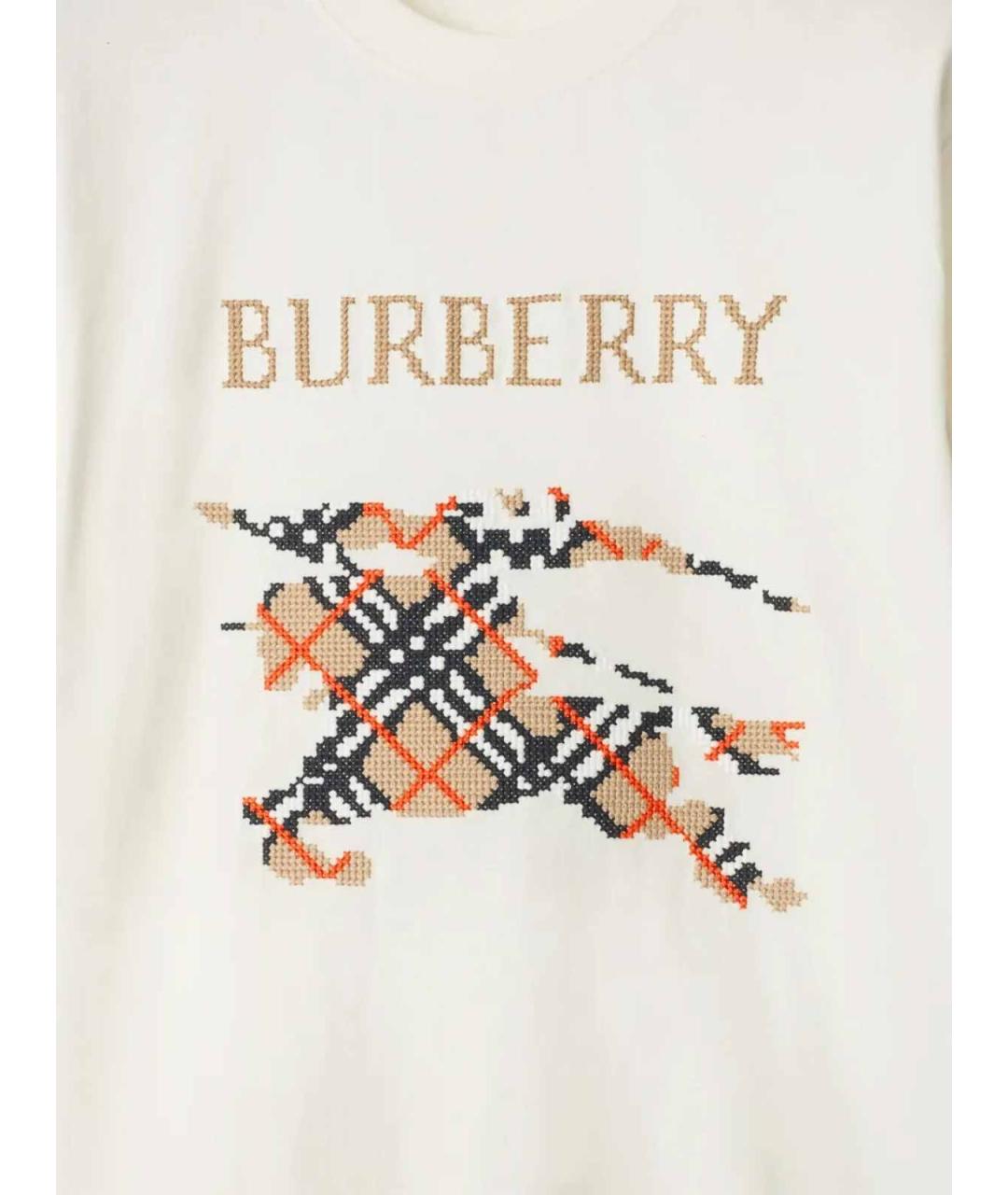BURBERRY Белая футболка, фото 4