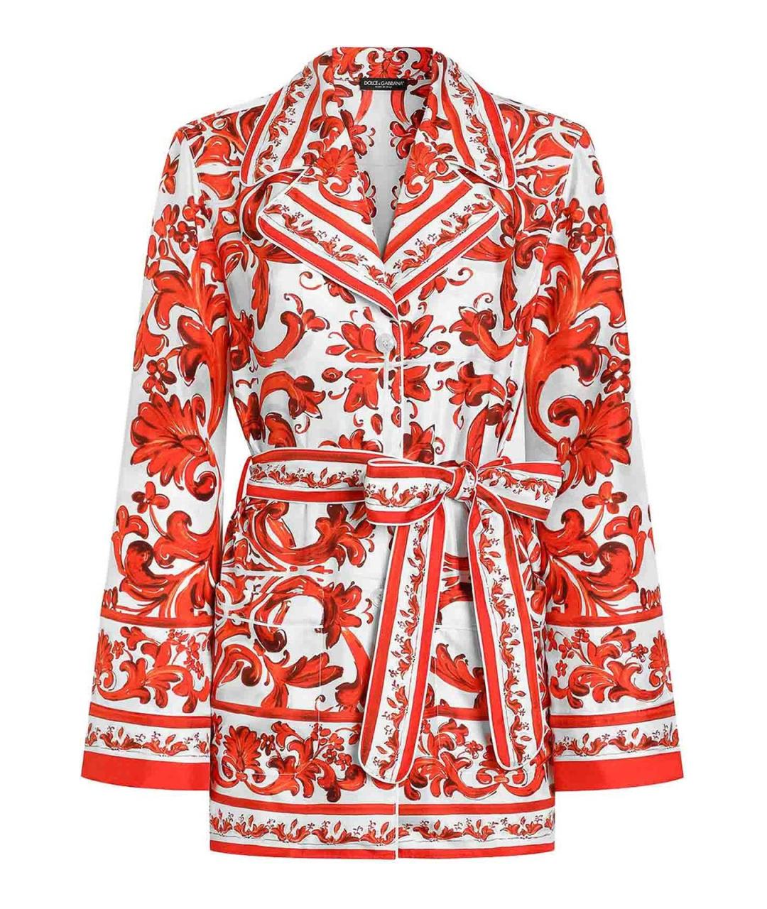 DOLCE&GABBANA Оранжевая шелковая рубашка, фото 1