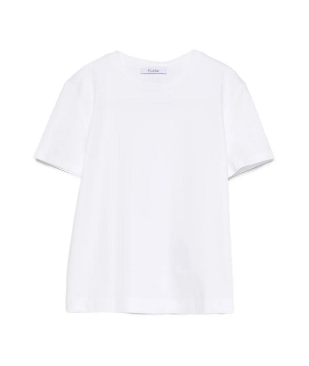 MAX MARA Белая хлопковая футболка, фото 1
