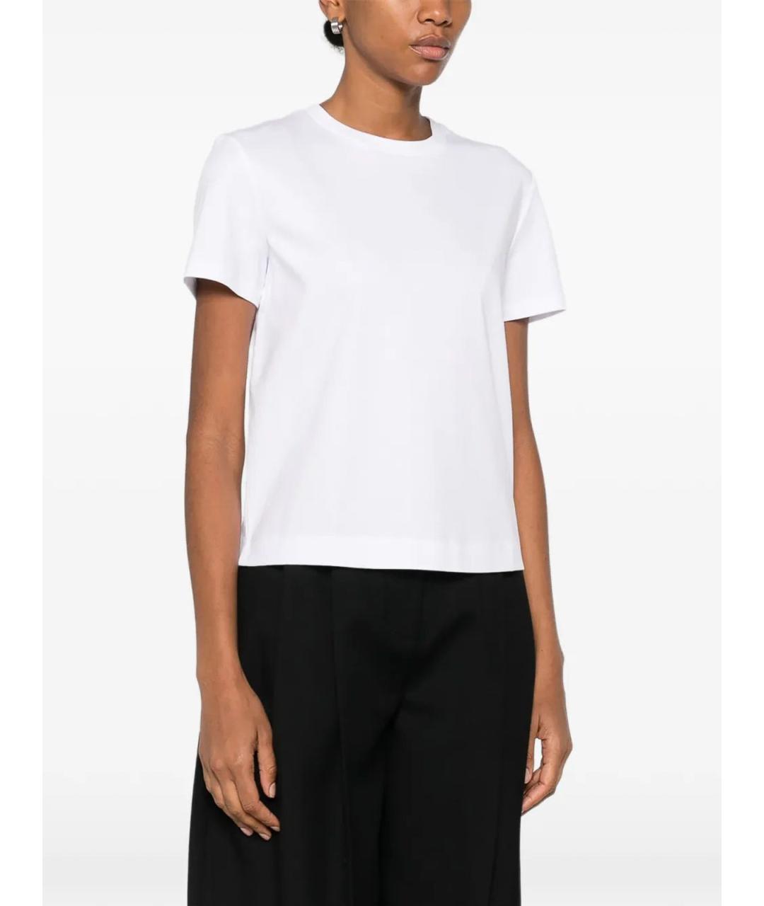 MAX MARA Белая хлопковая футболка, фото 2