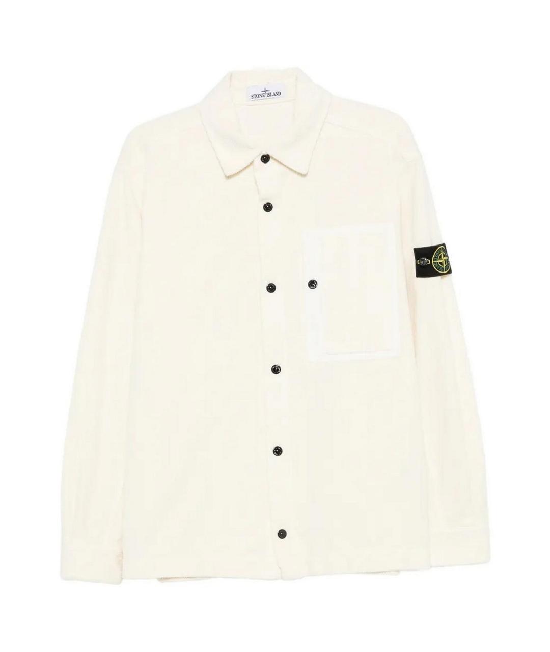STONE ISLAND Белая кэжуал рубашка, фото 1