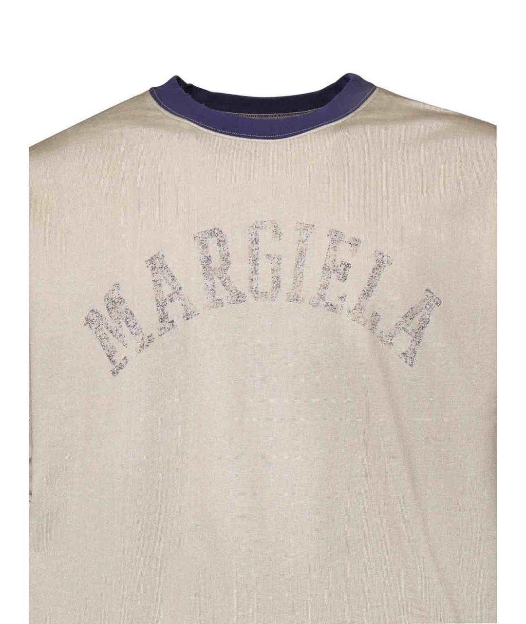 MAISON MARGIELA Бежевая вискозная футболка, фото 2