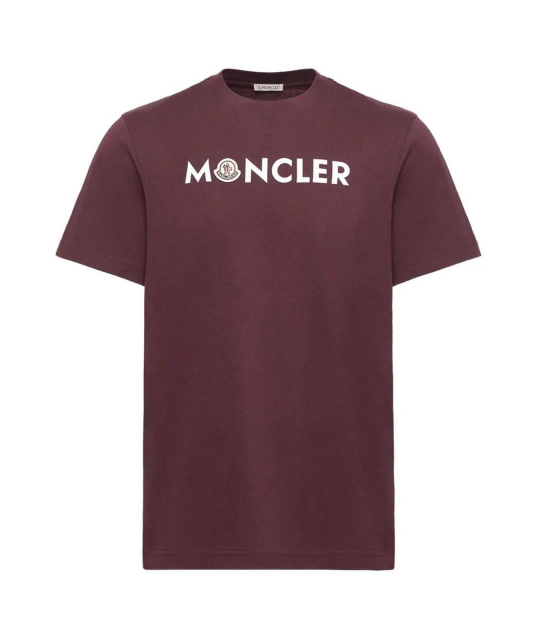 MONCLER Бордовая футболка, фото 2