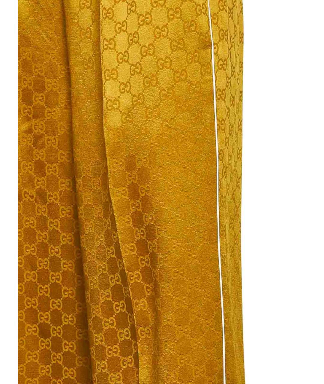 GUCCI Коричневые вискозные прямые брюки, фото 2