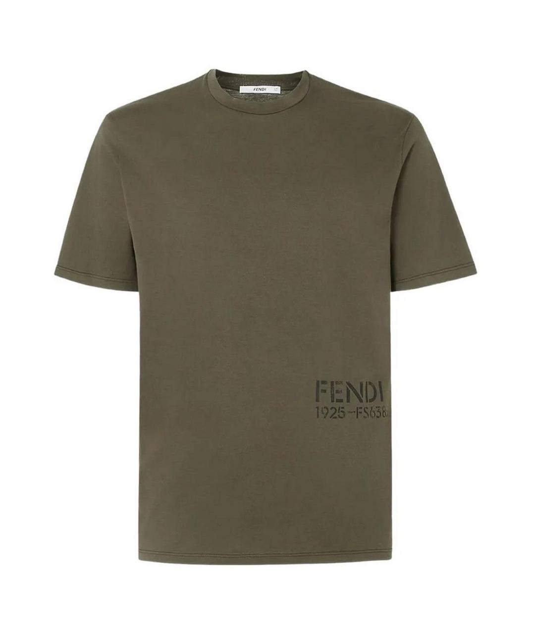 FENDI Зеленая футболка, фото 1