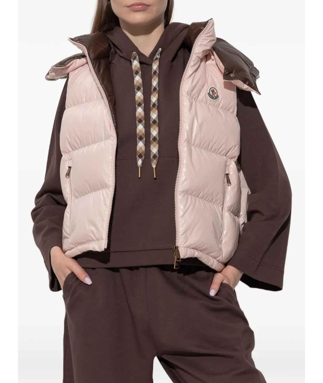 MONCLER Розовый жилет, фото 3