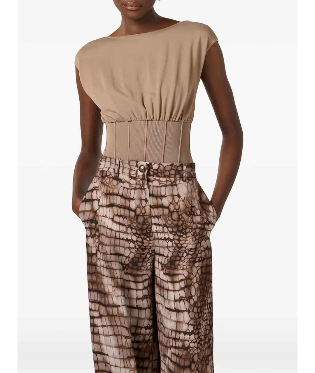 ELISABETTA FRANCHI Бежевое боди, фото 4