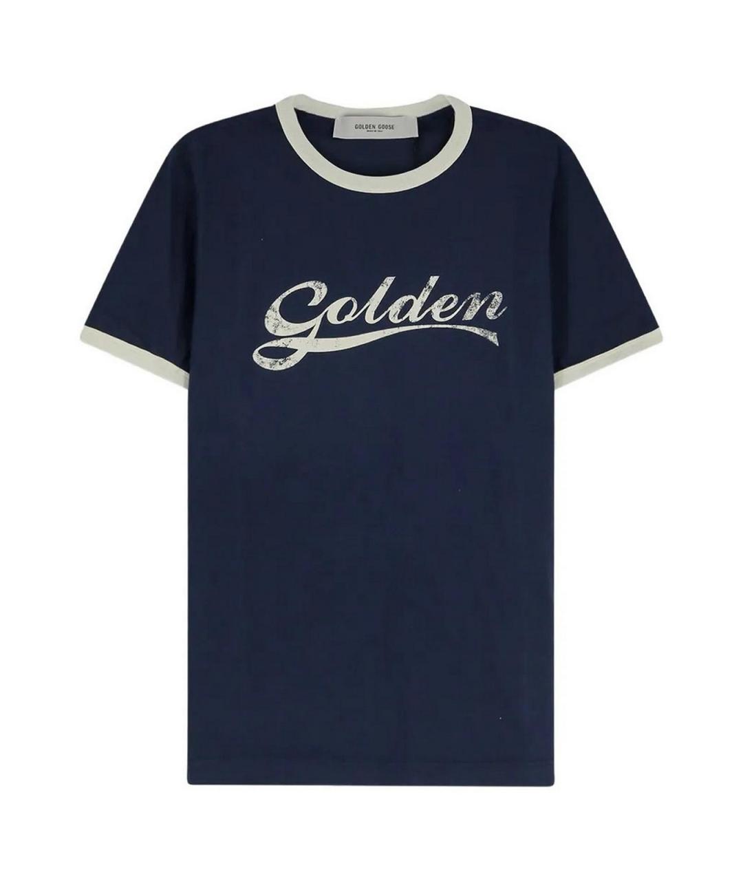 GOLDEN GOOSE Синяя футболка, фото 1