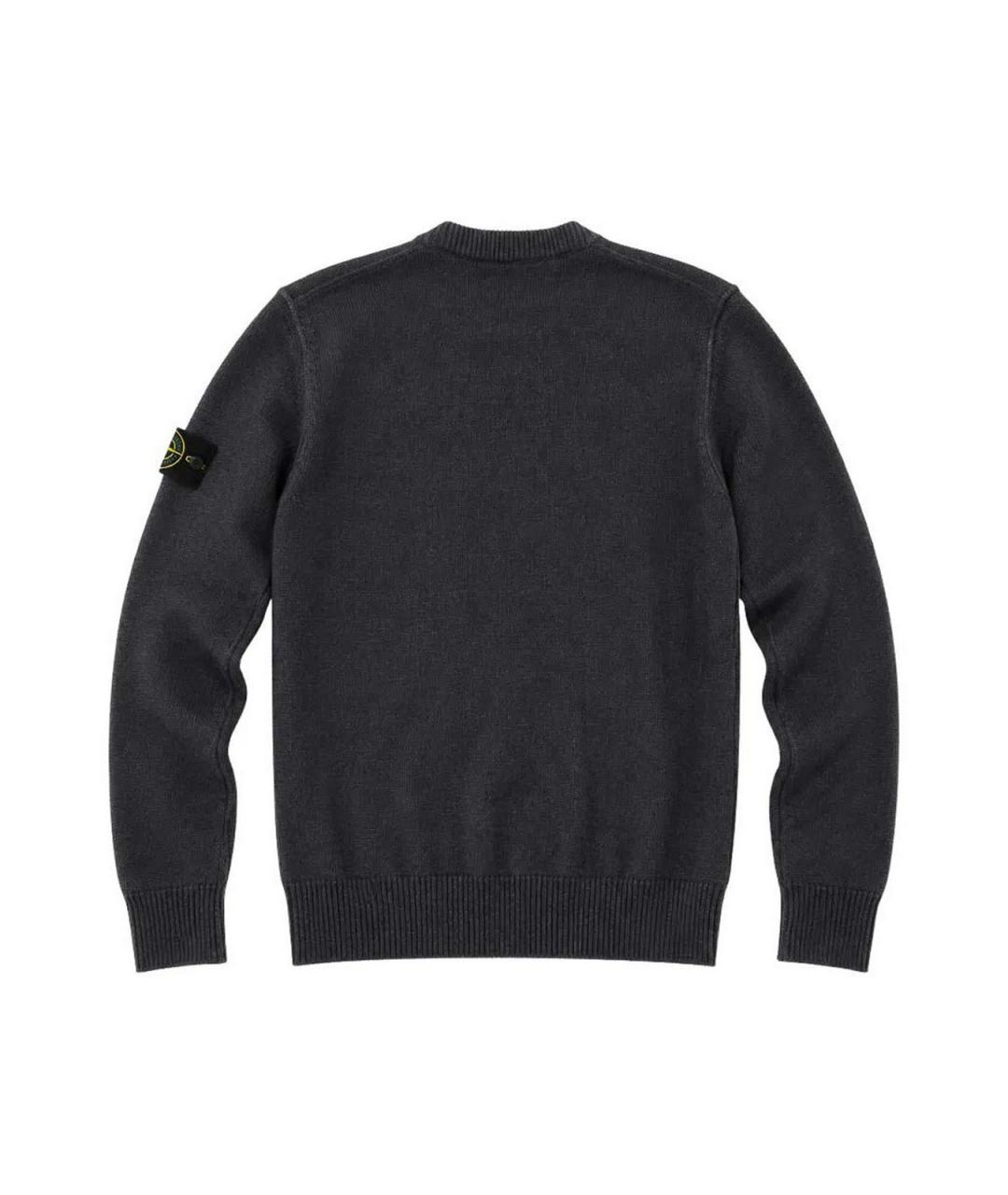 STONE ISLAND Серый шерстяной джемпер / свитер, фото 2