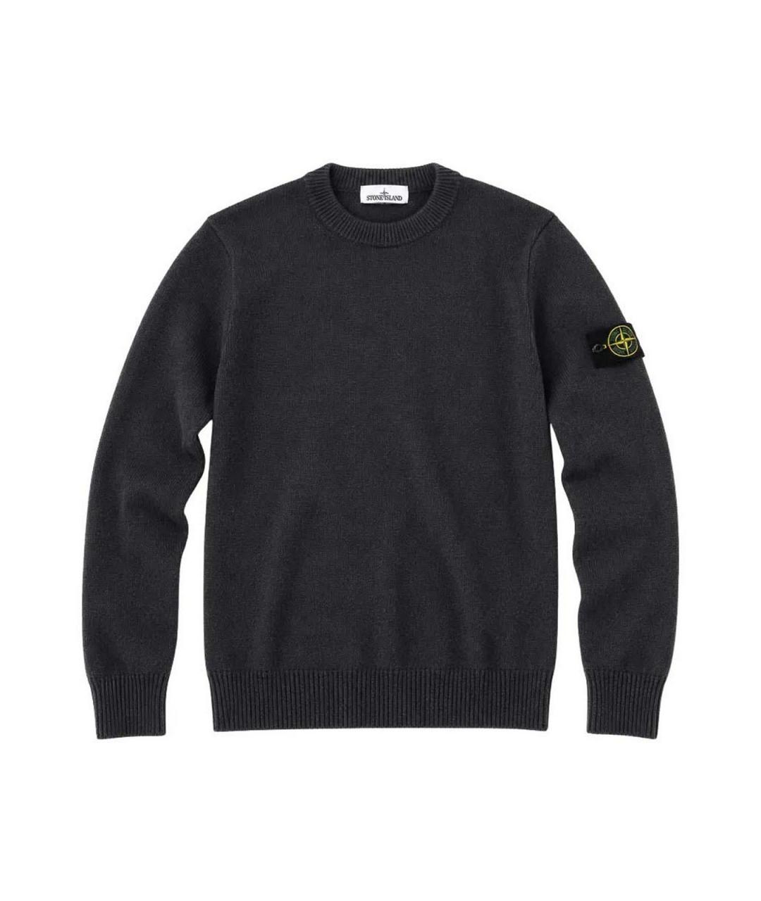STONE ISLAND Серый шерстяной джемпер / свитер, фото 1