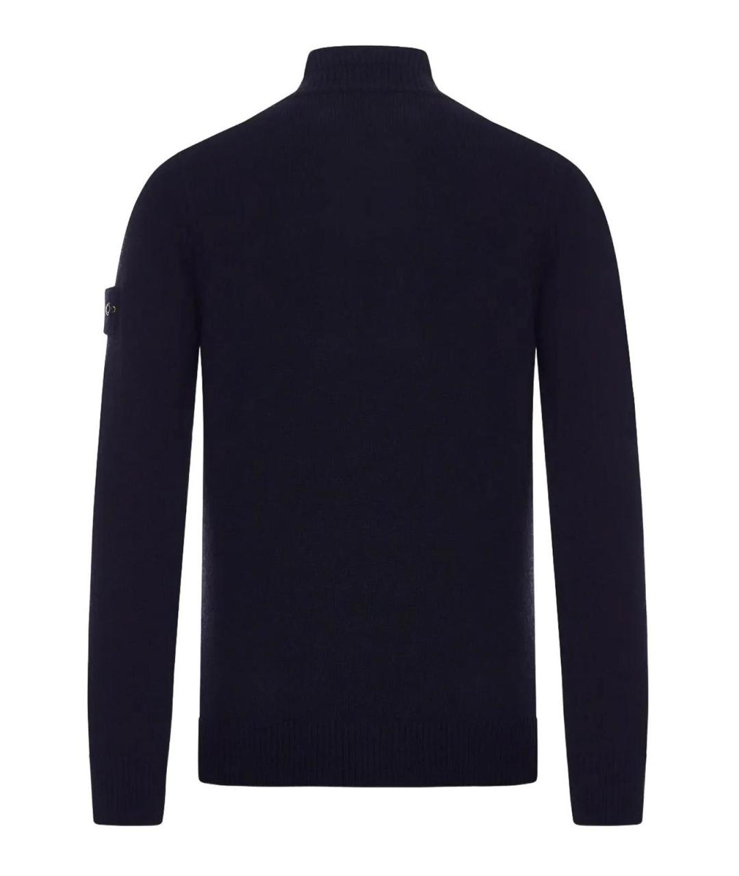 STONE ISLAND Синий шерстяной джемпер / свитер, фото 2