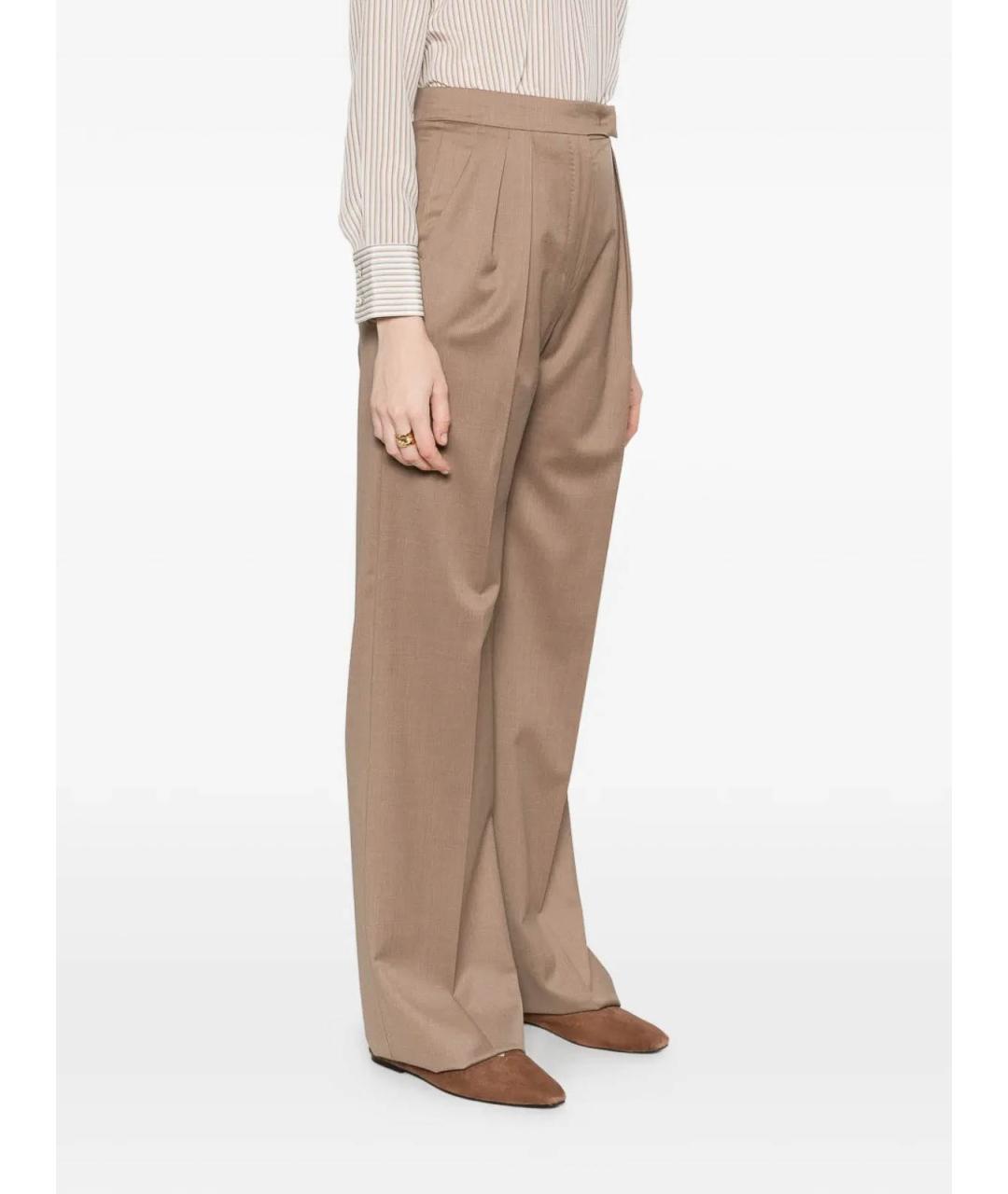 MAX MARA Бежевые прямые брюки, фото 2