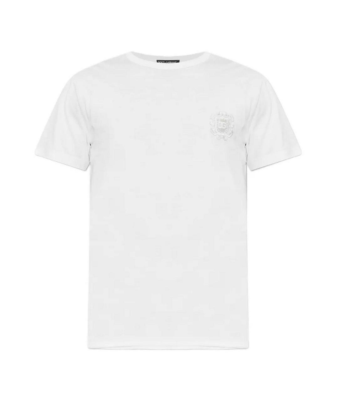 DOLCE&GABBANA Белая хлопковая футболка, фото 1