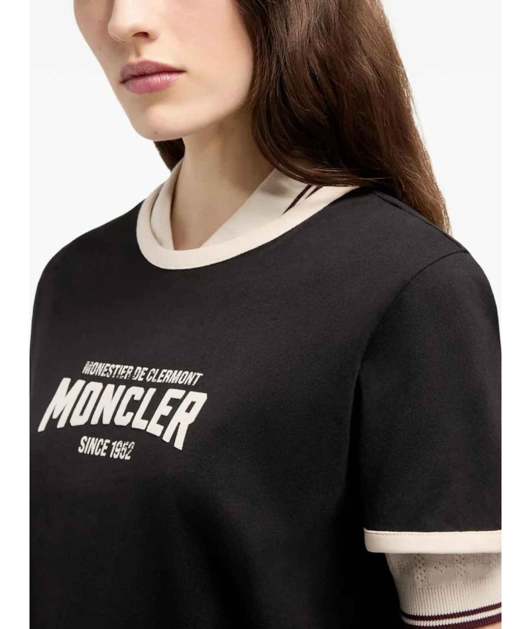 MONCLER Серая хлопковая футболка, фото 5