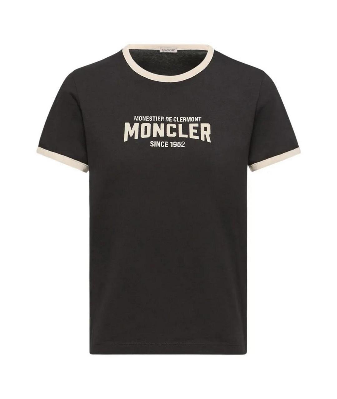 MONCLER Серая хлопковая футболка, фото 1