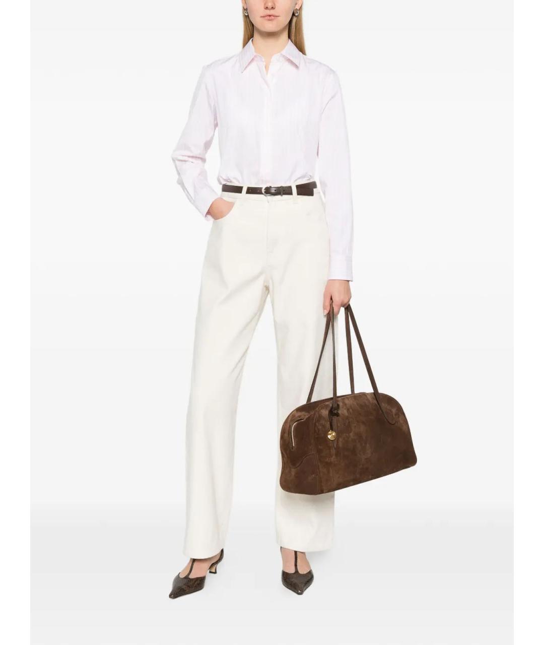 MAX MARA Розовая хлопковая рубашка, фото 2