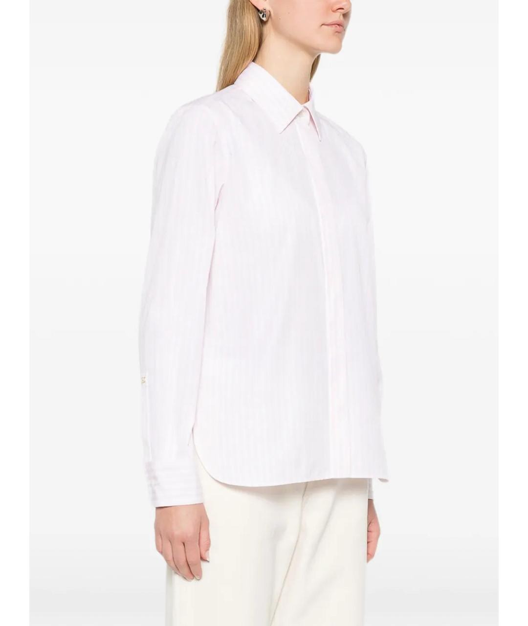 MAX MARA Розовая хлопковая рубашка, фото 3