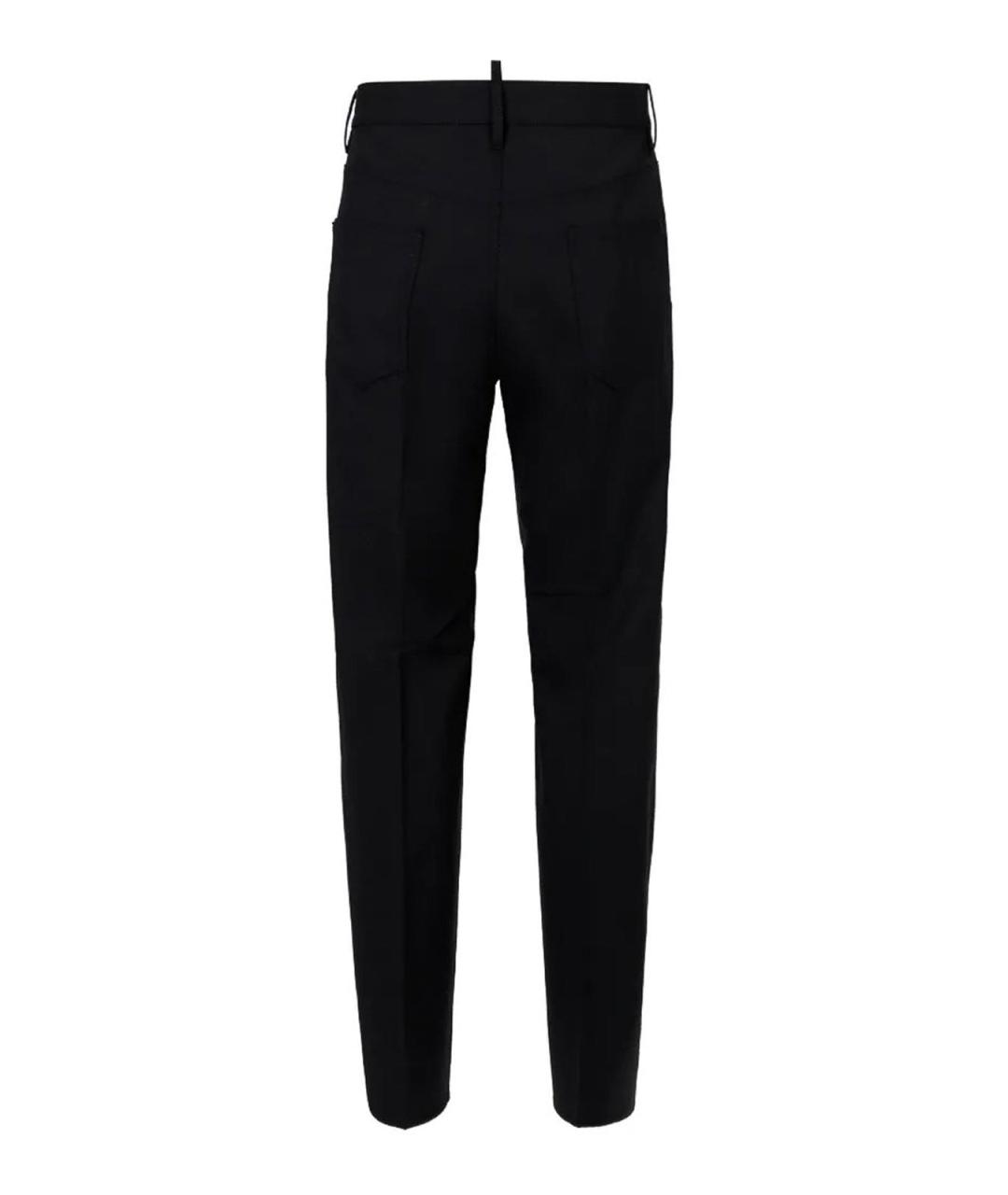 DSQUARED2 Черные шерстяные классические брюки, фото 2