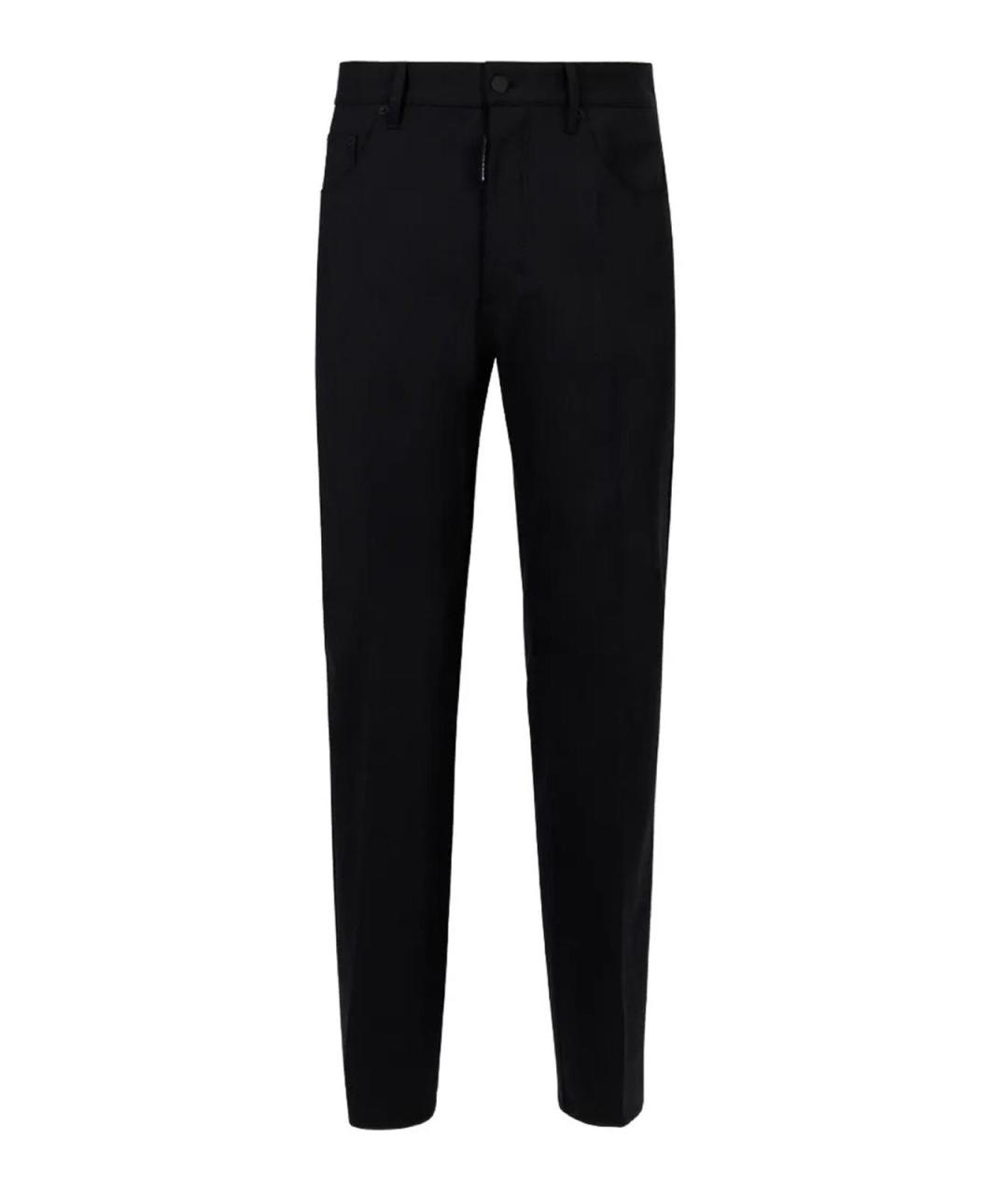 DSQUARED2 Черные шерстяные классические брюки, фото 1