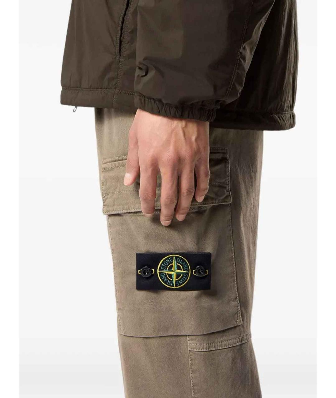 STONE ISLAND Зеленые повседневные брюки, фото 4