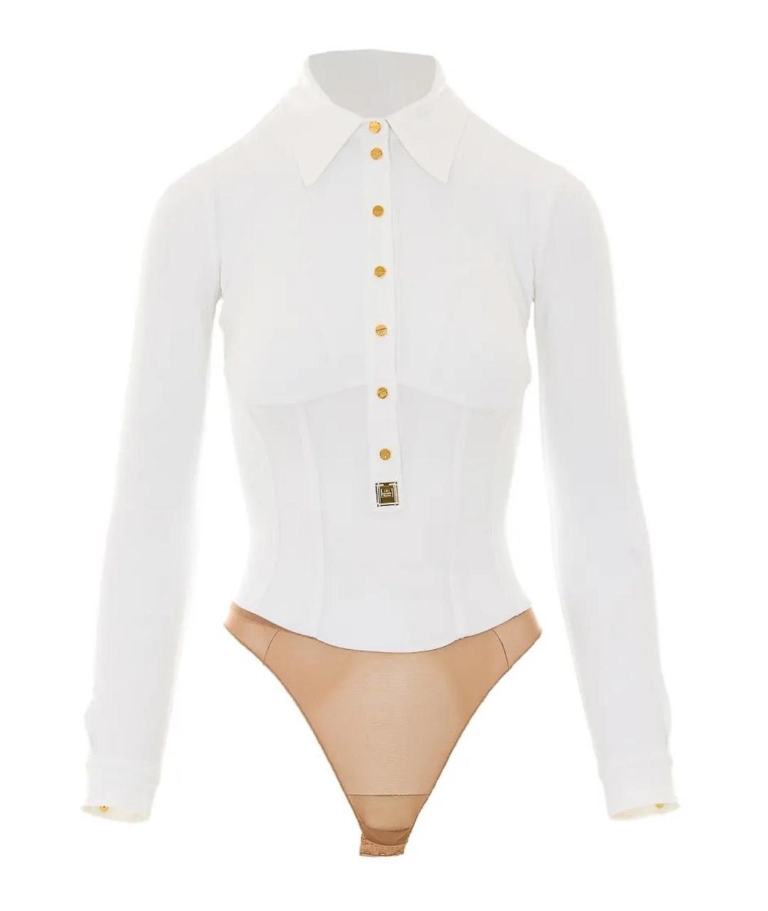ELISABETTA FRANCHI Белое боди, фото 1