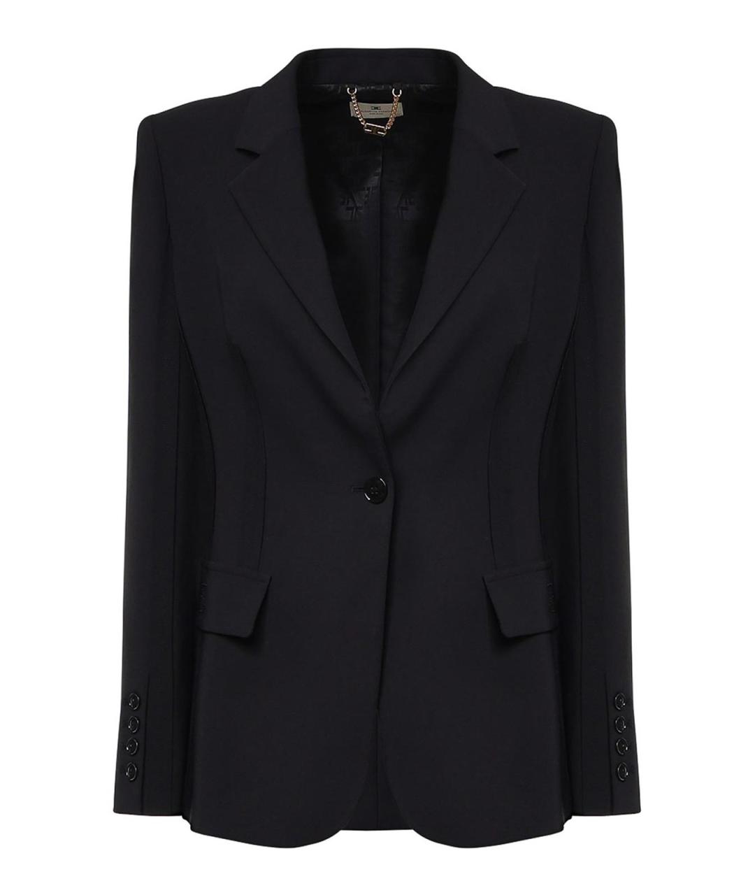 ELISABETTA FRANCHI Черный жакет/пиджак, фото 1