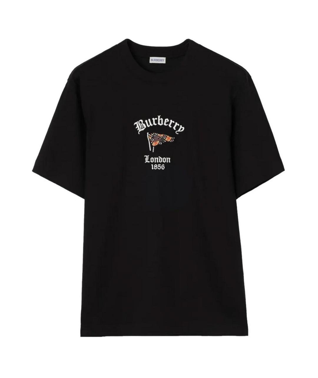 BURBERRY Черная футболка, фото 1