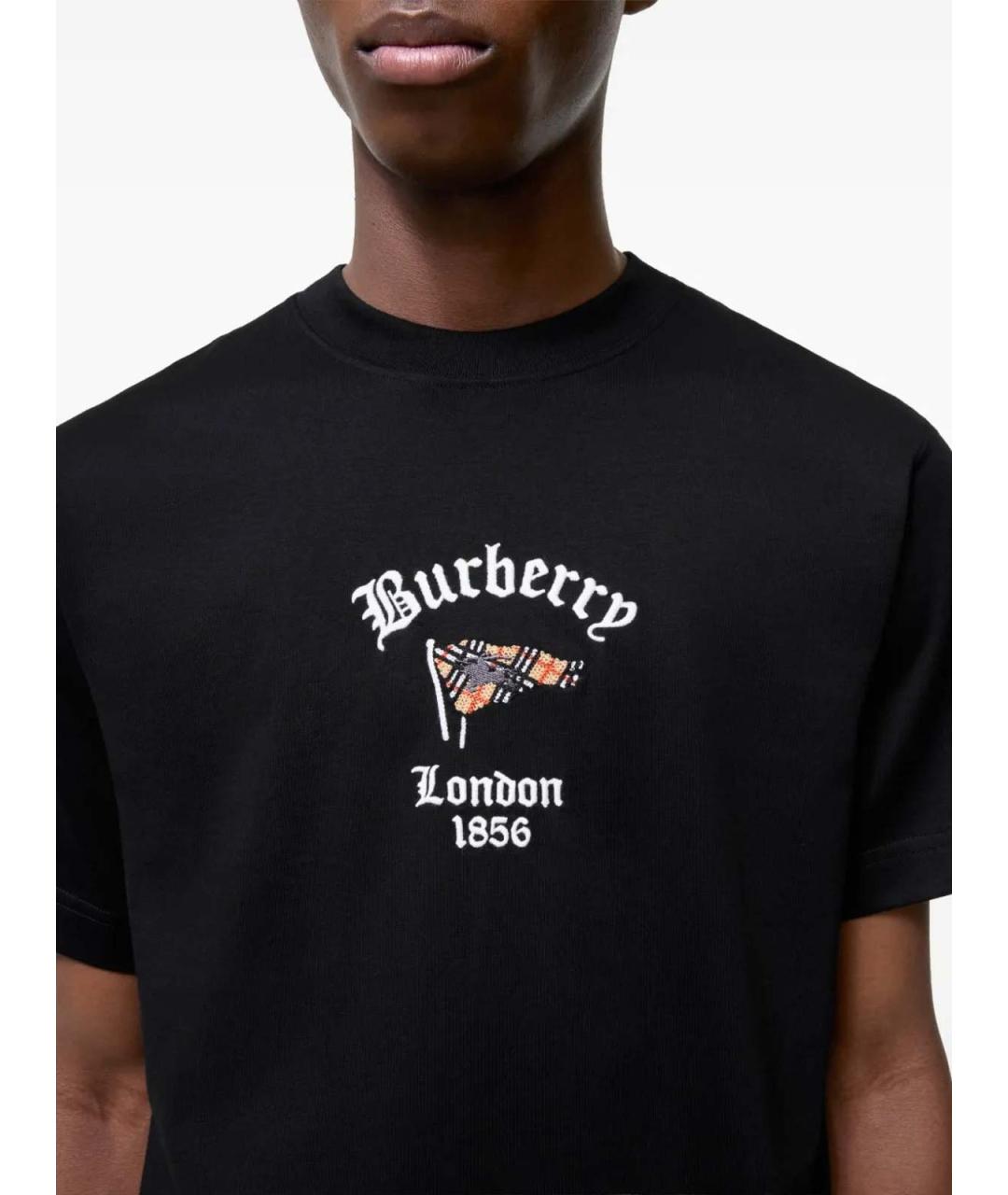 BURBERRY Черная футболка, фото 2